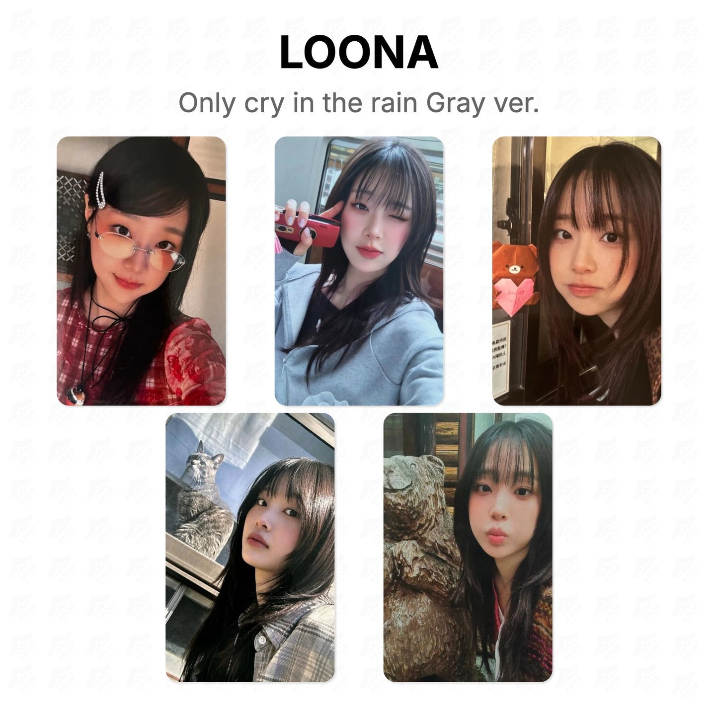 LOONA Only cry in the rain Gray ver. Official Photocard