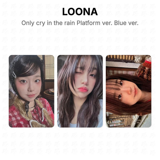 LOONA Only cry in the rain Platform ver. Blue ver. Official Photocard