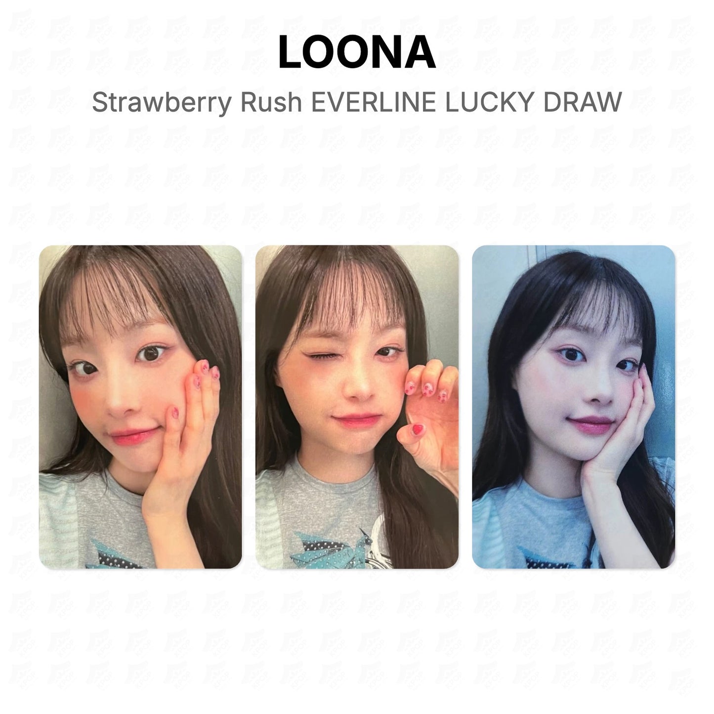 LOONA Strawberry Rush EVERLINE LUCKY DRAW Official Photocard