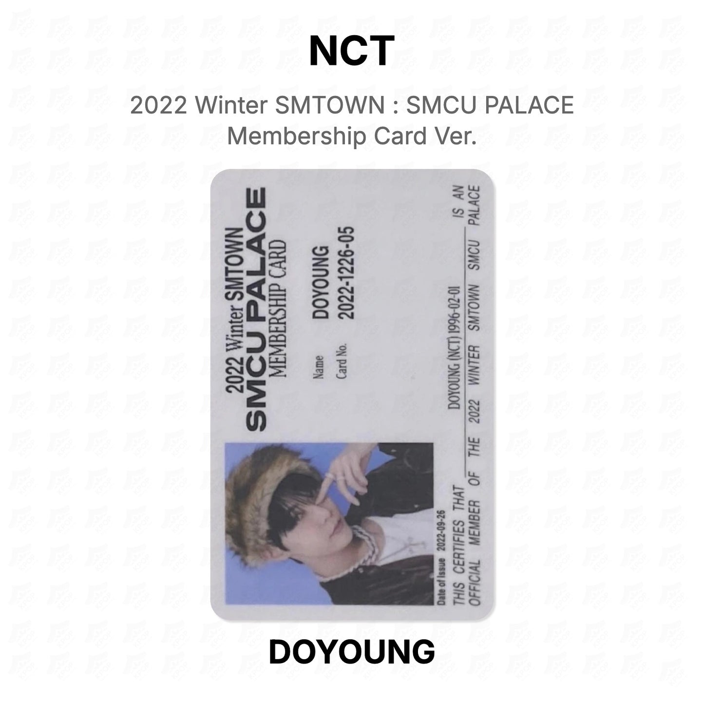 NCT 2022 Winter SMTOWN : SMCU PALACE Membership Card Ver. Official Photocard