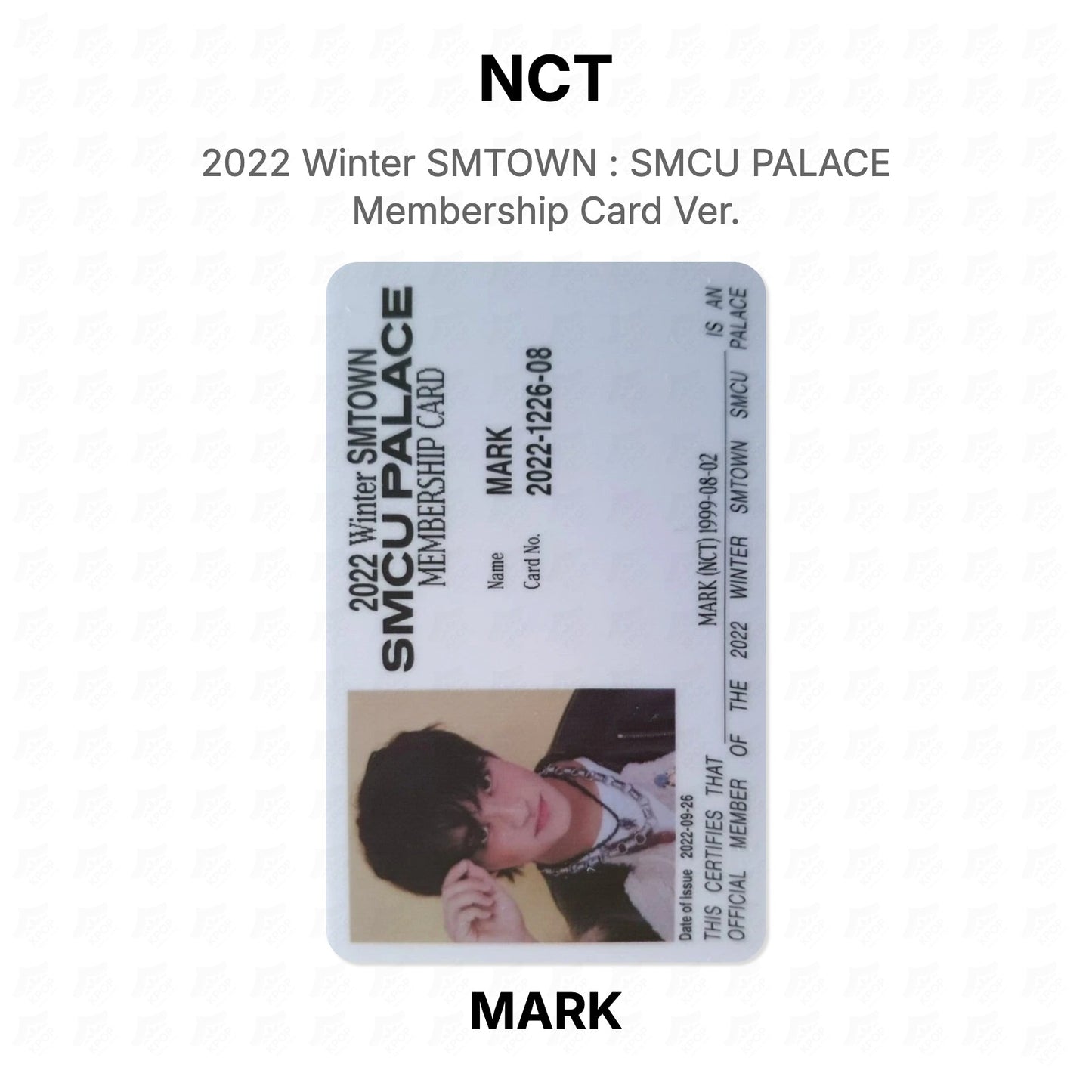 NCT 2022 Winter SMTOWN : SMCU PALACE Membership Card Ver. Official Photocard