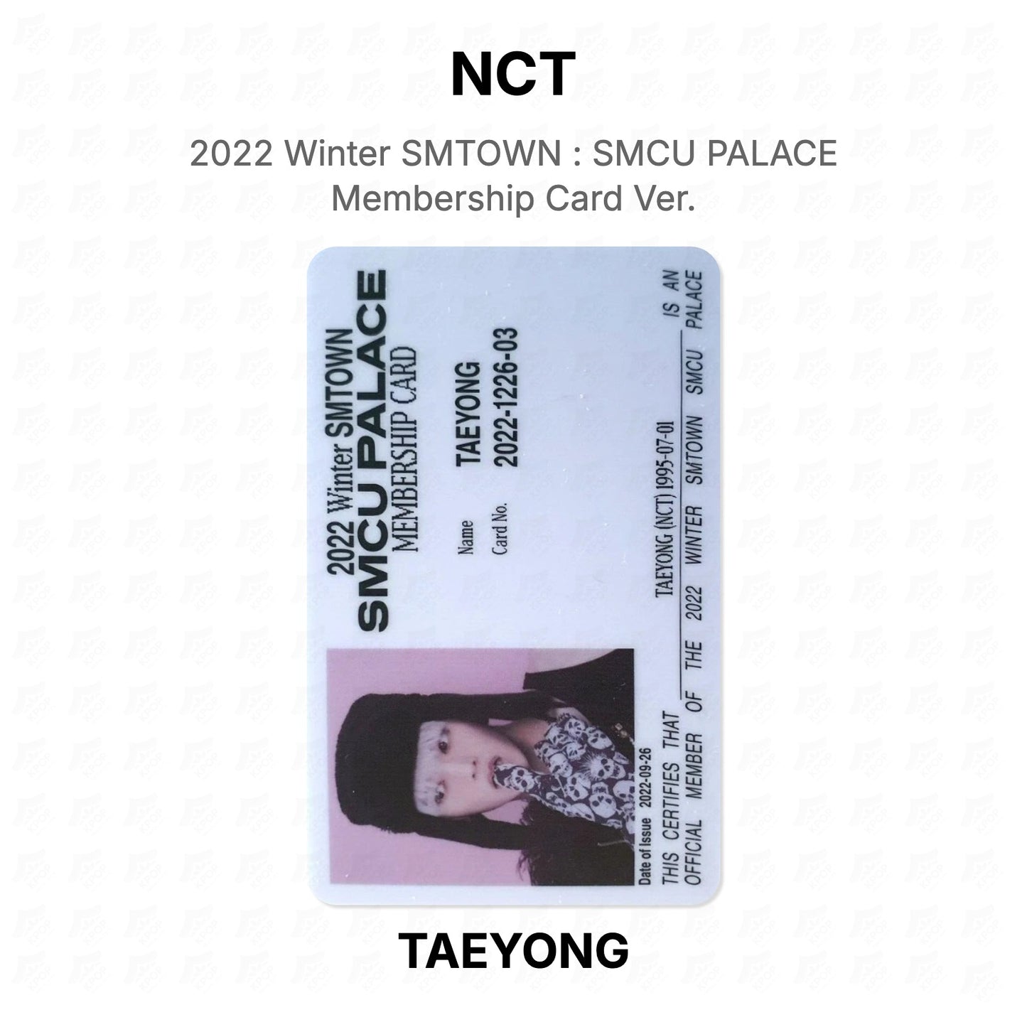NCT 2022 Winter SMTOWN : SMCU PALACE Membership Card Ver. Official Photocard