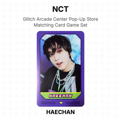 NCT Glitch Arcade Center Pop-Up Store Matching Card Game Set Official Photocard