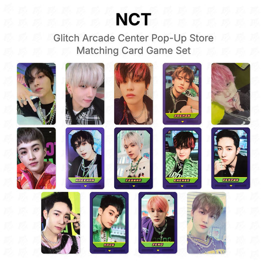 NCT Glitch Arcade Center Pop-Up Store Matching Card Game Set Official Photocard