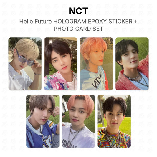 NCT Hello Future HOLOGRAM EPOXY STICKER + PHOTO CARD SET Official Photocard
