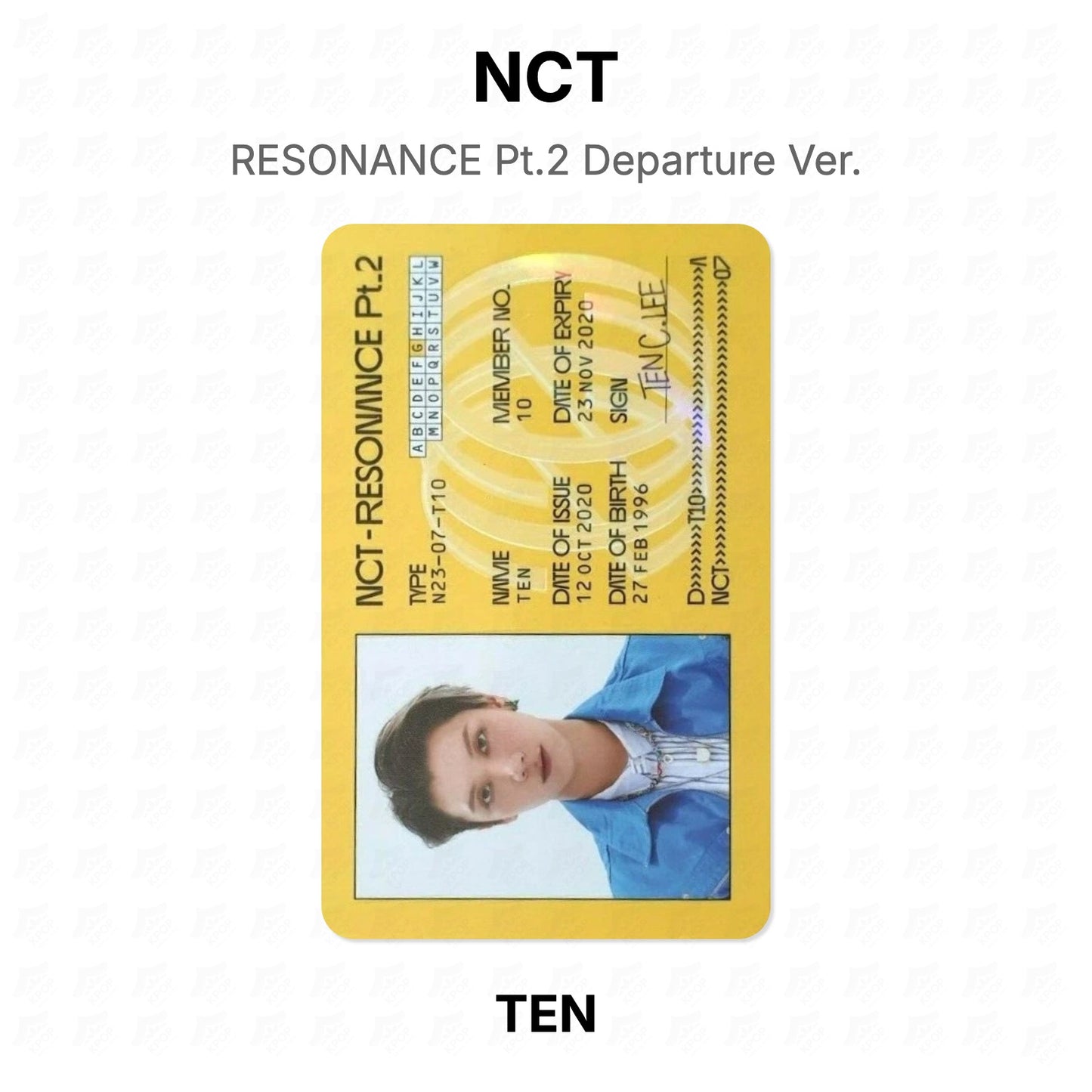 NCT RESONANCE Pt.2 Departure Ver. Official Photocard