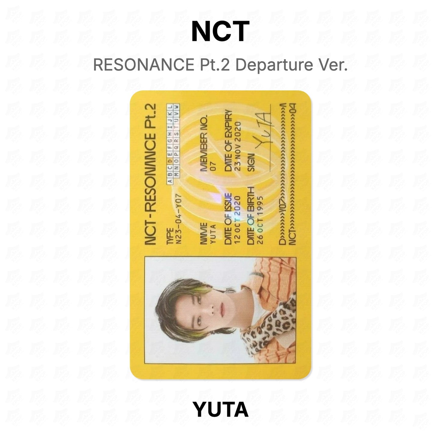 NCT RESONANCE Pt.2 Departure Ver. Official Photocard