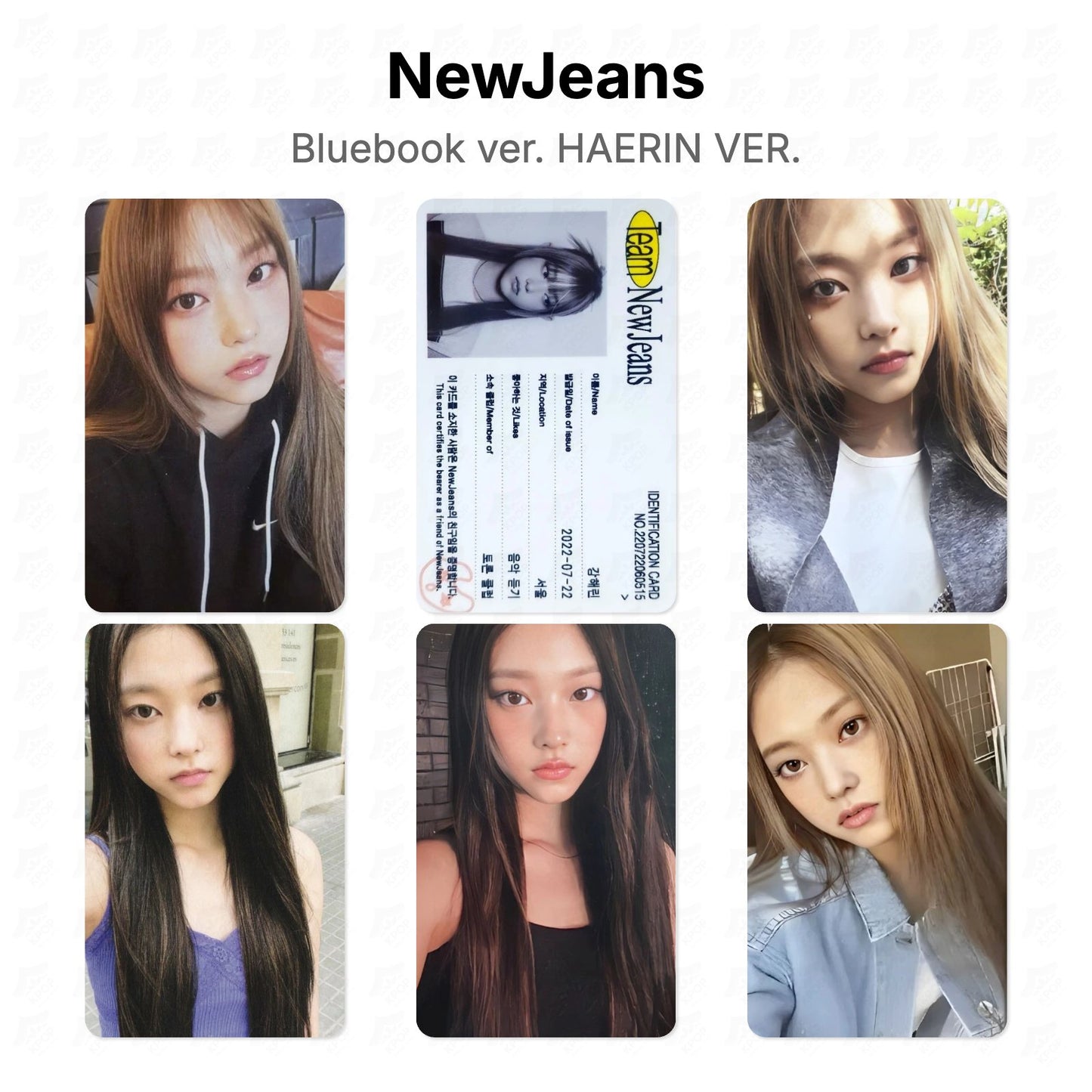 NewJeans Bluebook ver. HAERIN VER. Official Photocard