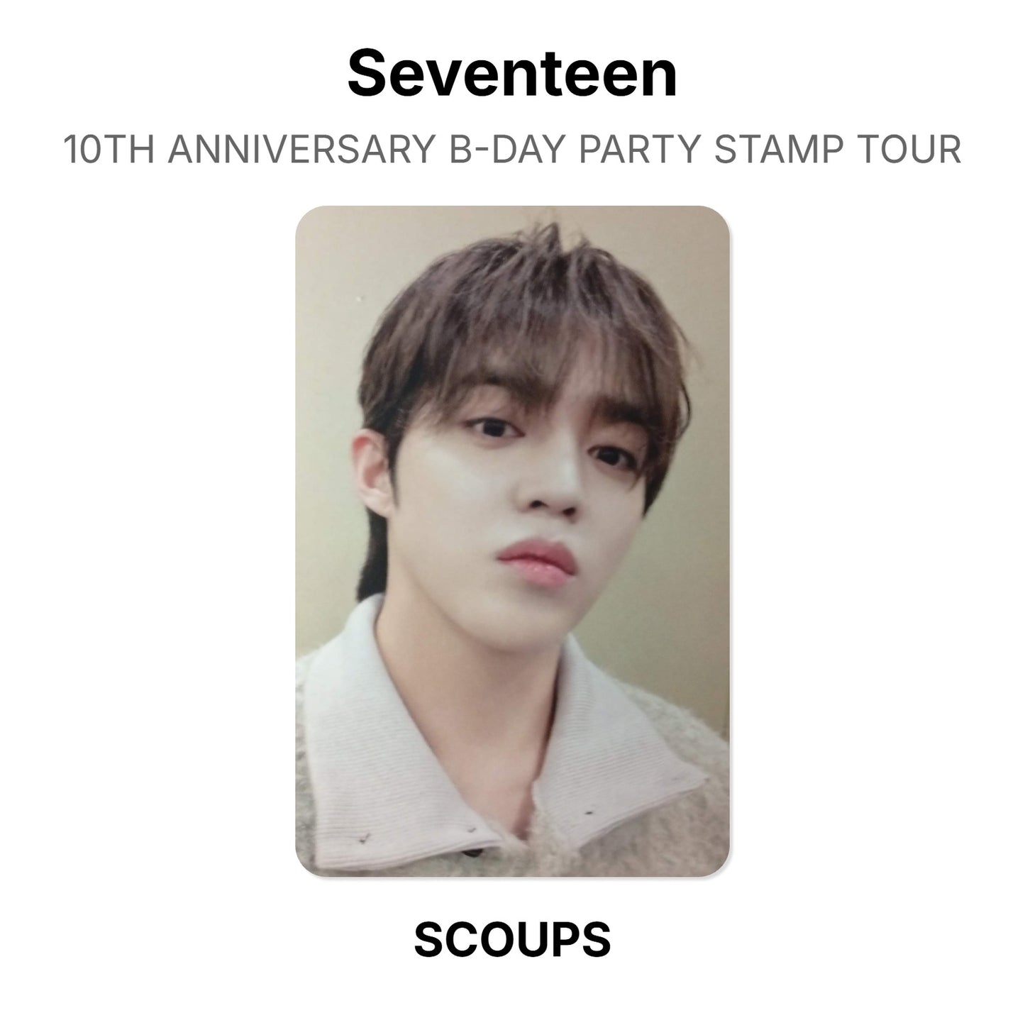 Seventeen 10TH ANNIVERSARY B-DAY PARTY STAMP TOUR Official Photocard
