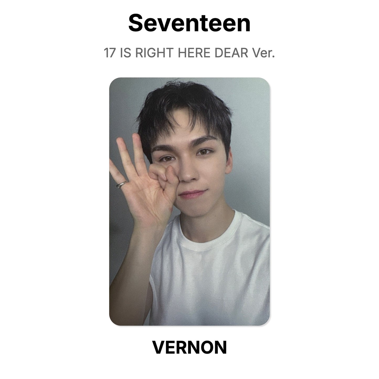 Seventeen 17 IS RIGHT HERE DEAR Ver. Official Photocard