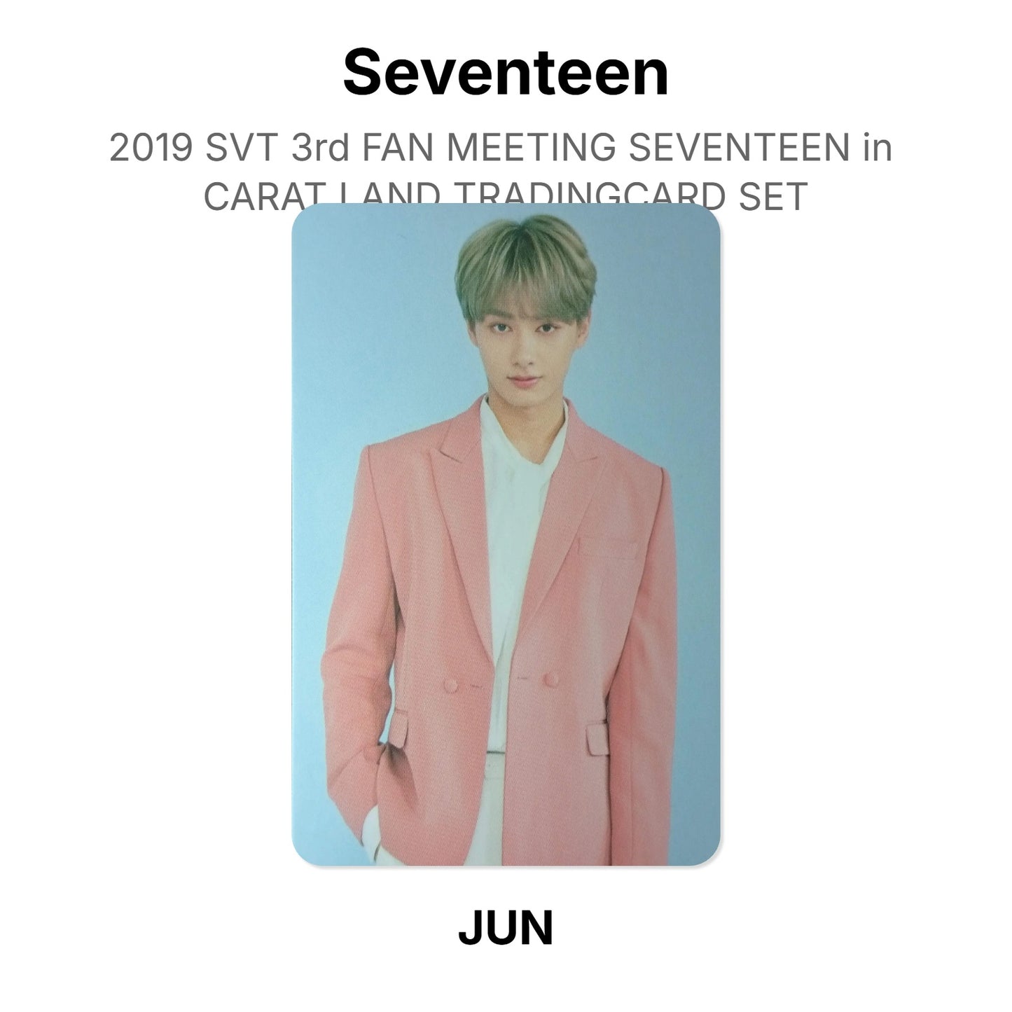 Seventeen 2019 SVT 3rd FAN MEETING SEVENTEEN in CARAT LAND TRADINGCARD SET официальная фотокарта