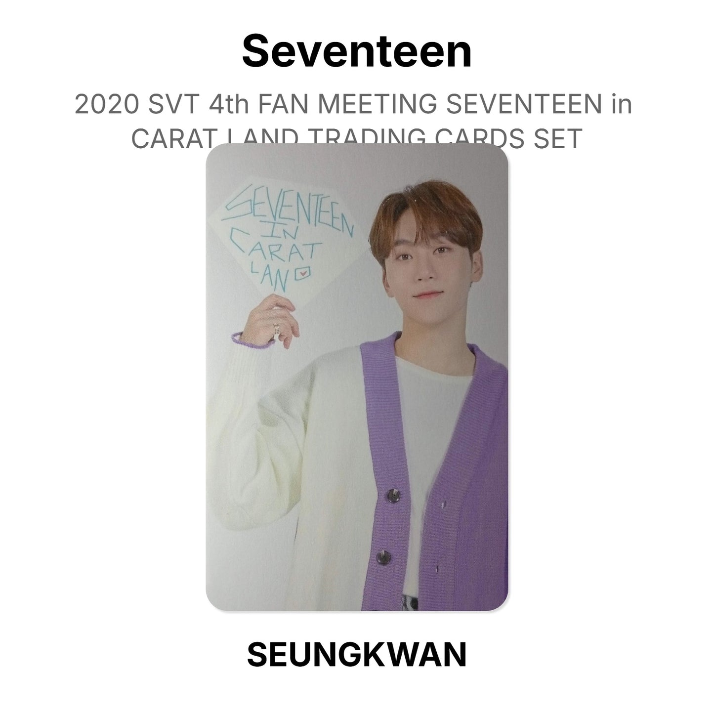 Seventeen 2020 SVT 4th FAN MEETING SEVENTEEN in CARAT LAND TRADING CARDS SET Official Photocard