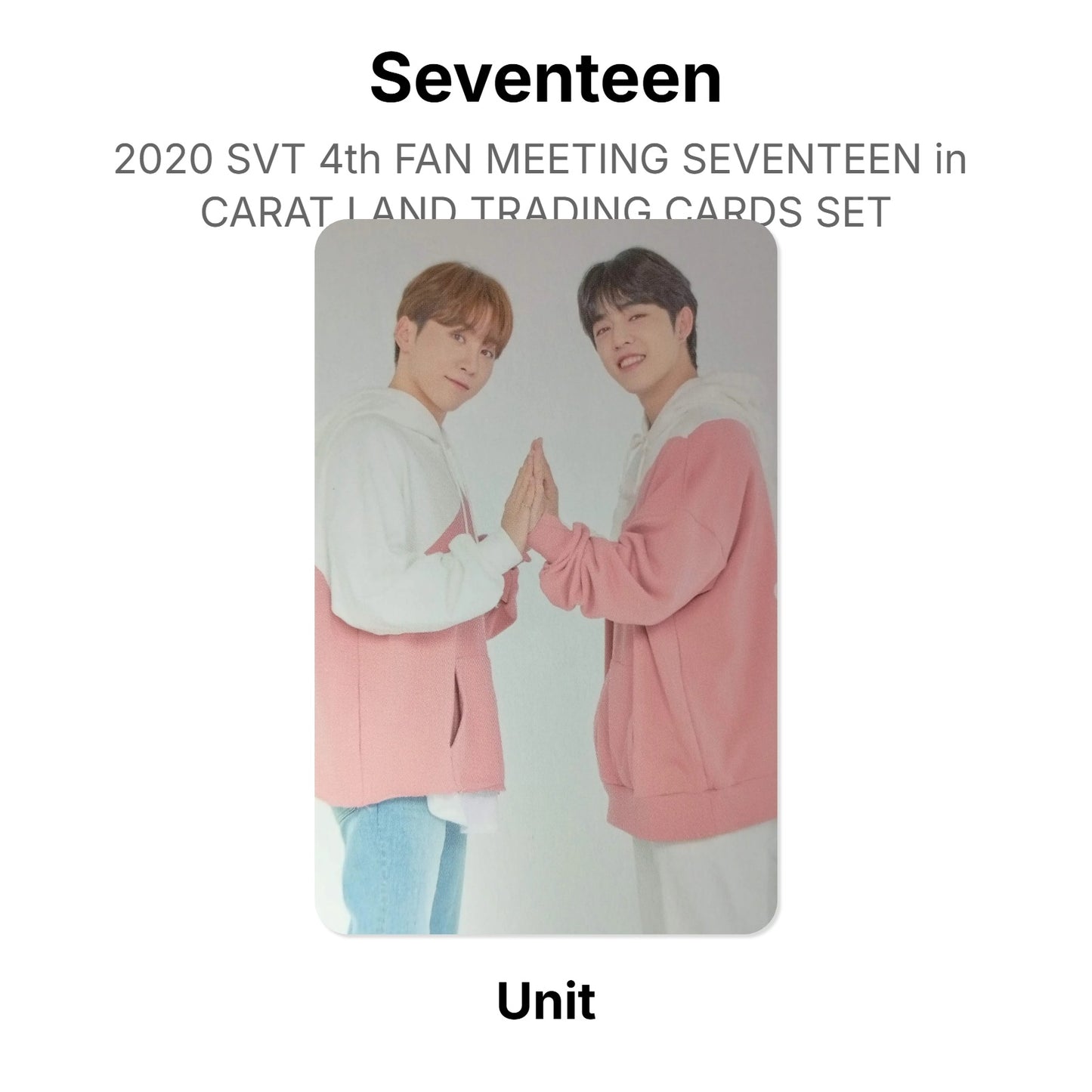 Seventeen 2020 SVT 4th FAN MEETING SEVENTEEN in CARAT LAND TRADING CARDS SET Official Photocard