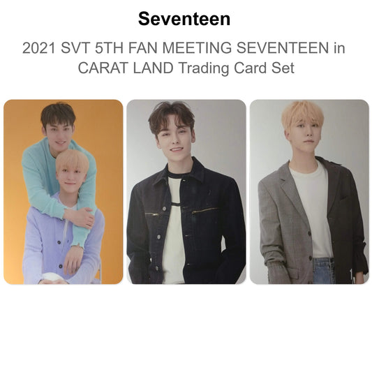 Seventeen 2021 SVT 5TH FAN MEETING SEVENTEEN in CARAT LAND Trading Card Set Official Photocard