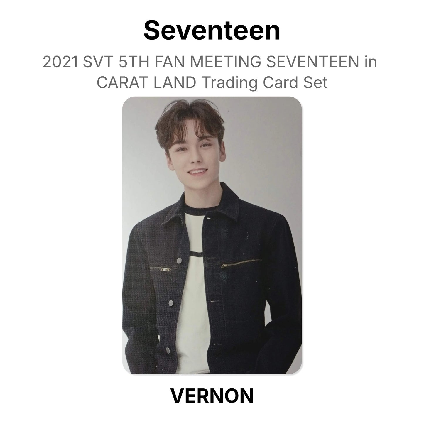 Seventeen 2021 SVT 5TH FAN MEETING SEVENTEEN in CARAT LAND Trading Card Set Official Photocard