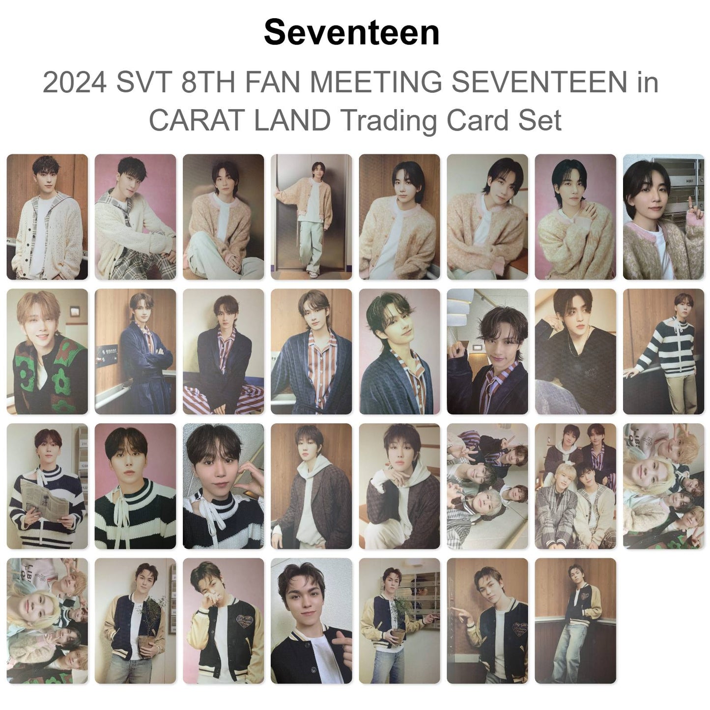Seventeen 2024 SVT 8TH FAN MEETING SEVENTEEN in CARAT LAND Trading Card Set Official Photocard