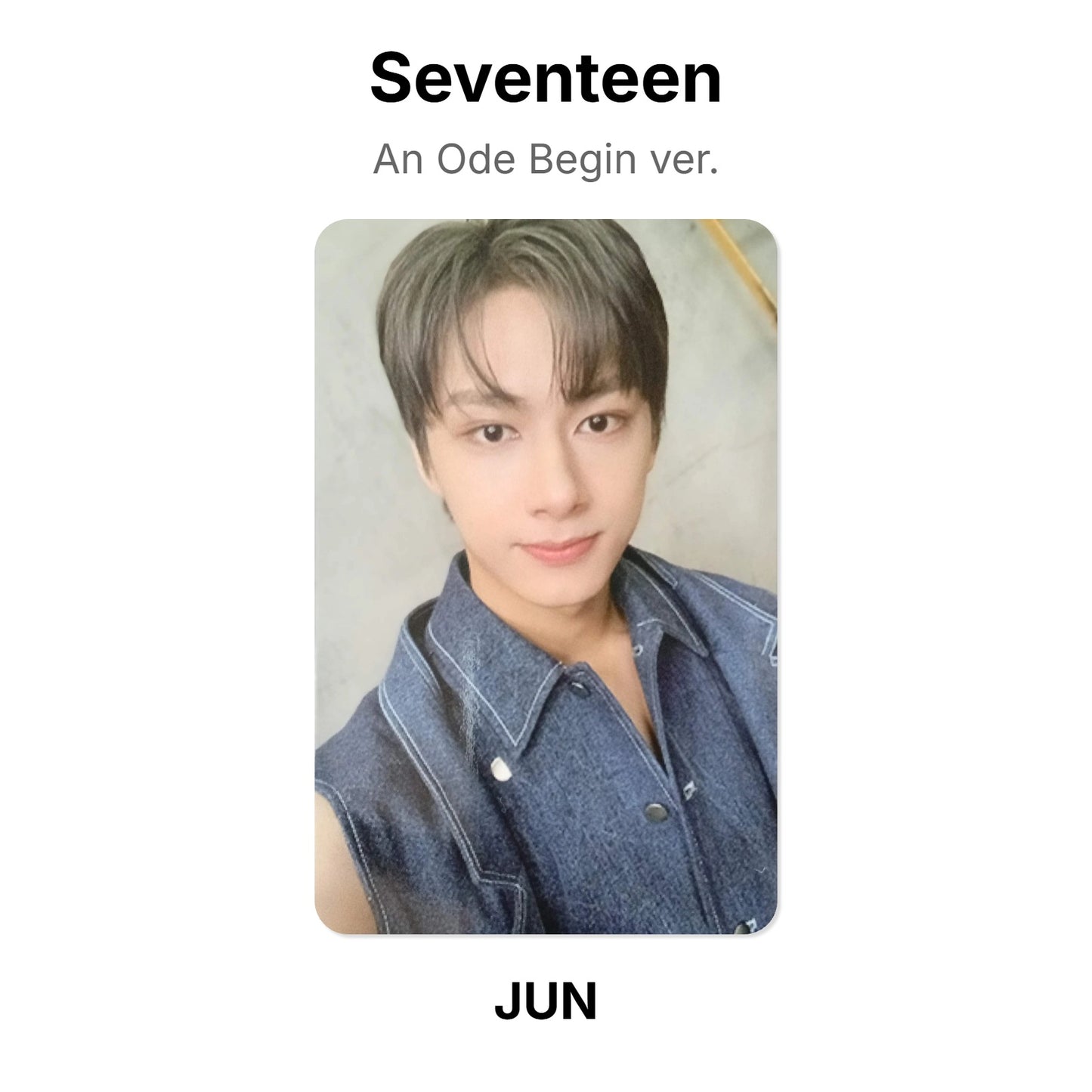 Seventeen An Ode Begin ver. Official Photocard