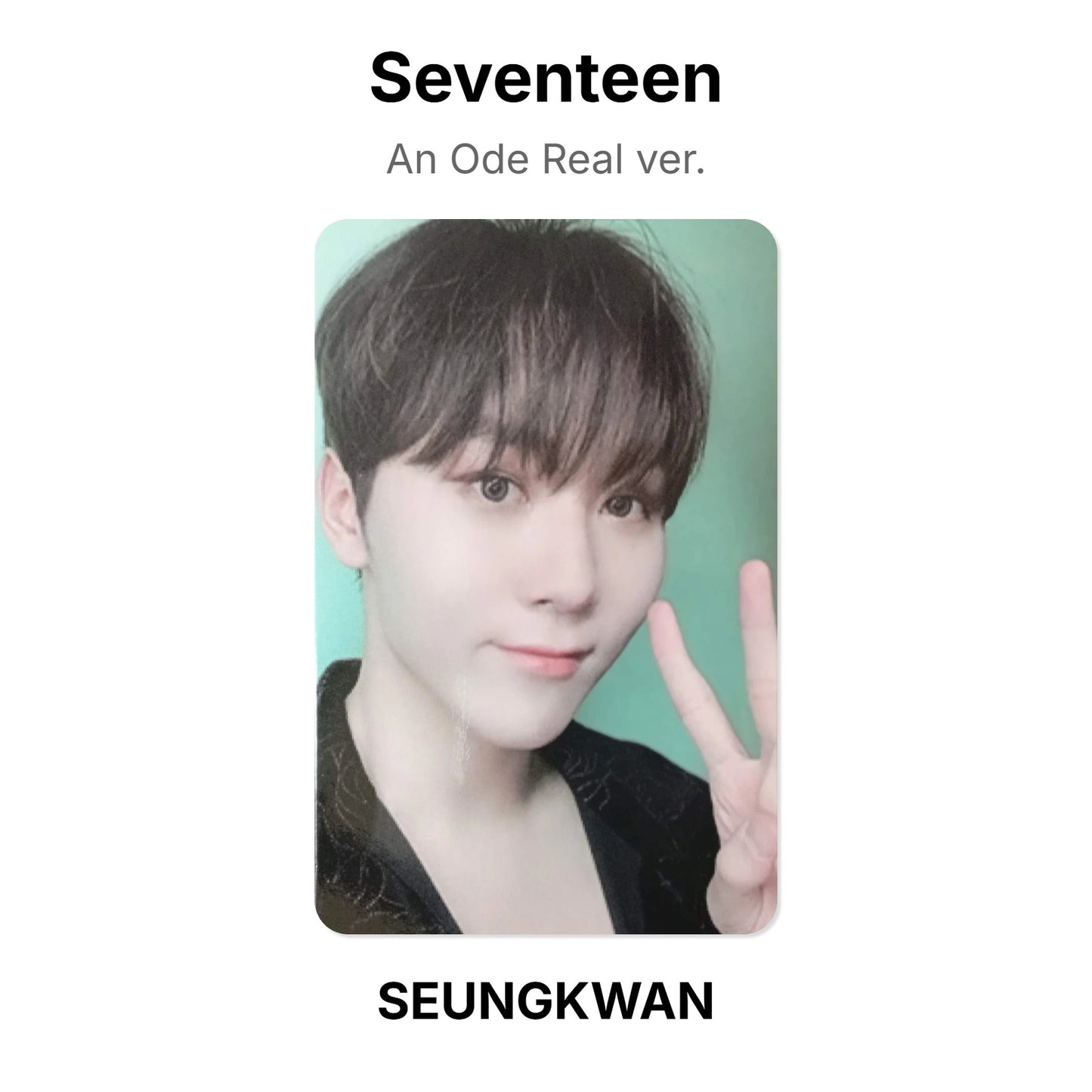 Seventeen An Ode Real ver. Official Photocard