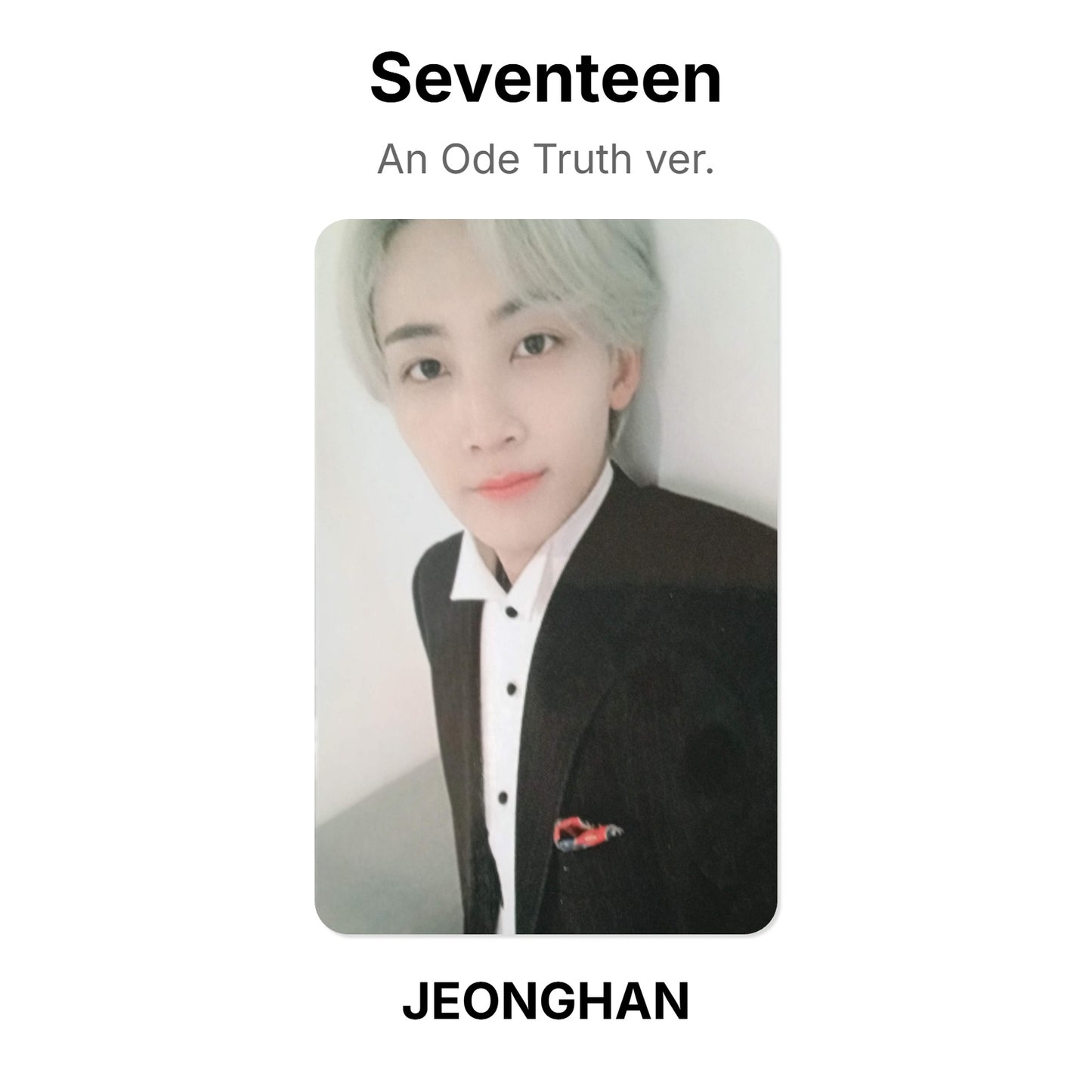 Seventeen An Ode Truth ver. Official Photocard