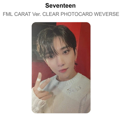 Seventeen FML CARAT Ver. CLEAR PHOTOCARD WEVERSE photocard ufficiale