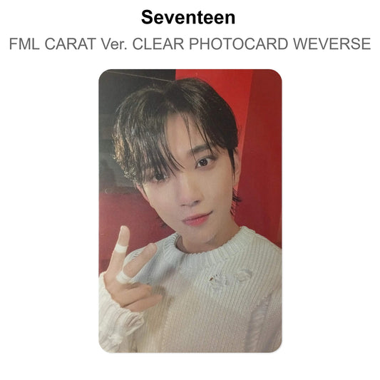 Seventeen FML CARAT Ver. CLEAR PHOTOCARD WEVERSE Official Photocard