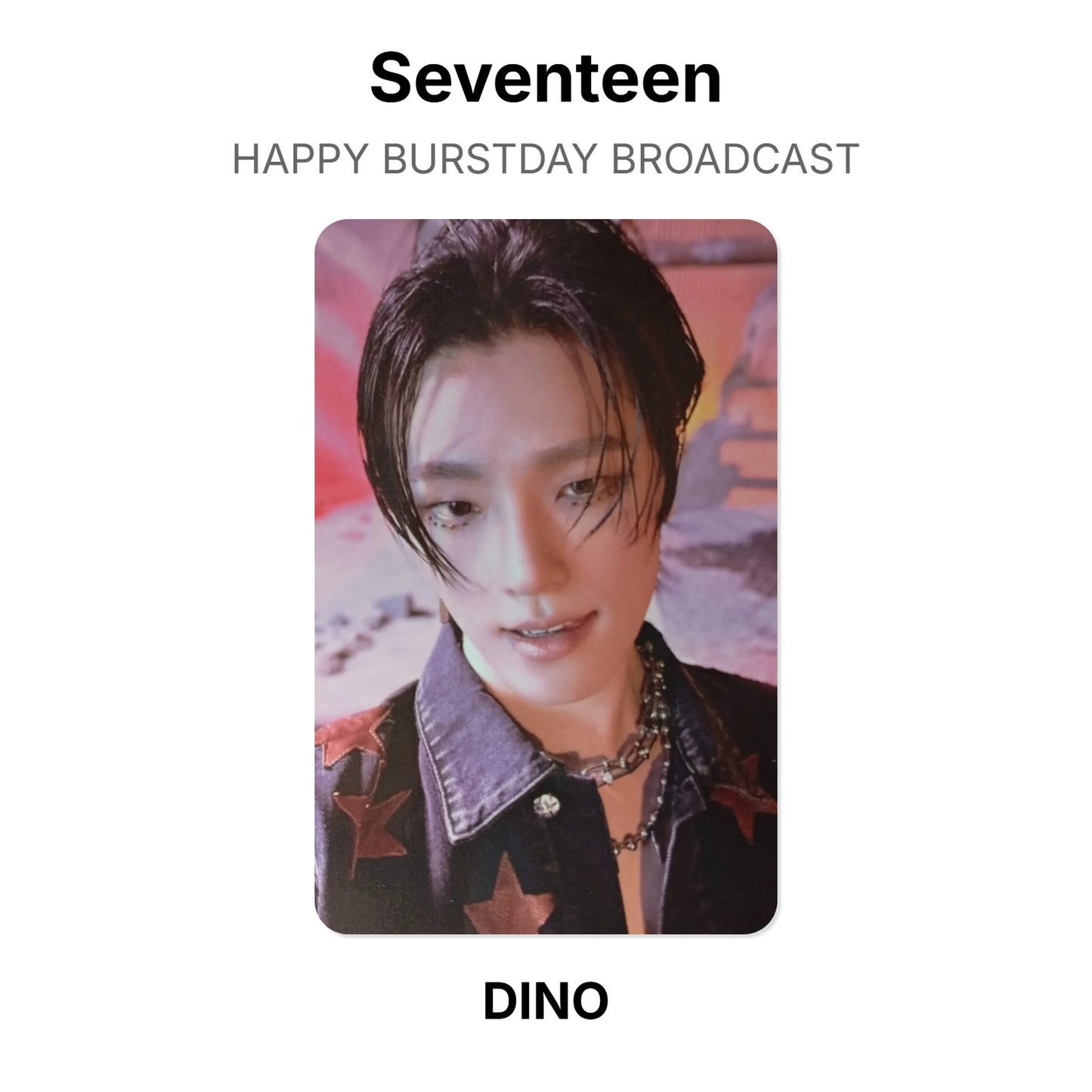 Seventeen HAPPY BURSTDAY BROADCAST Official Photocard