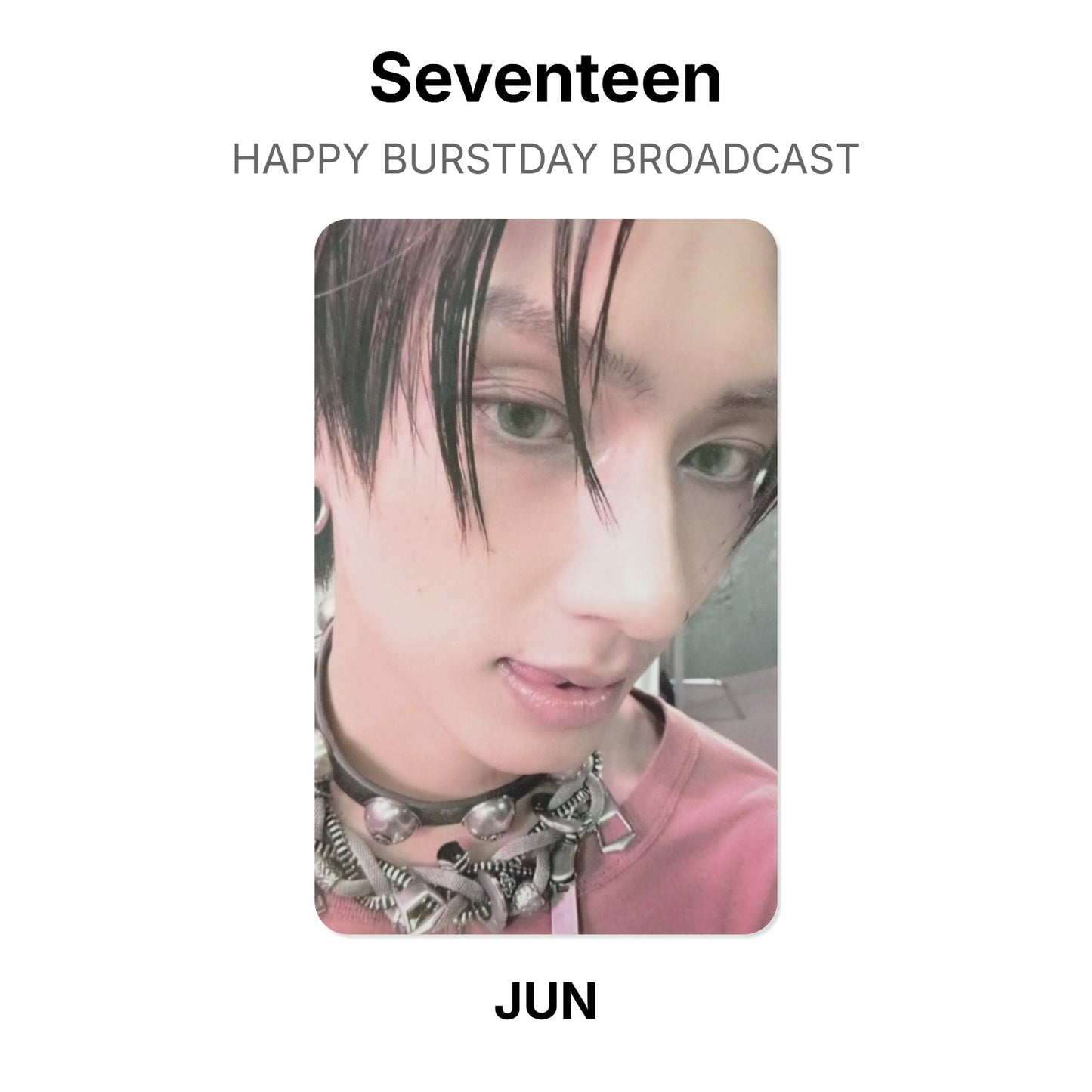 Seventeen HAPPY BURSTDAY BROADCAST Official Photocard