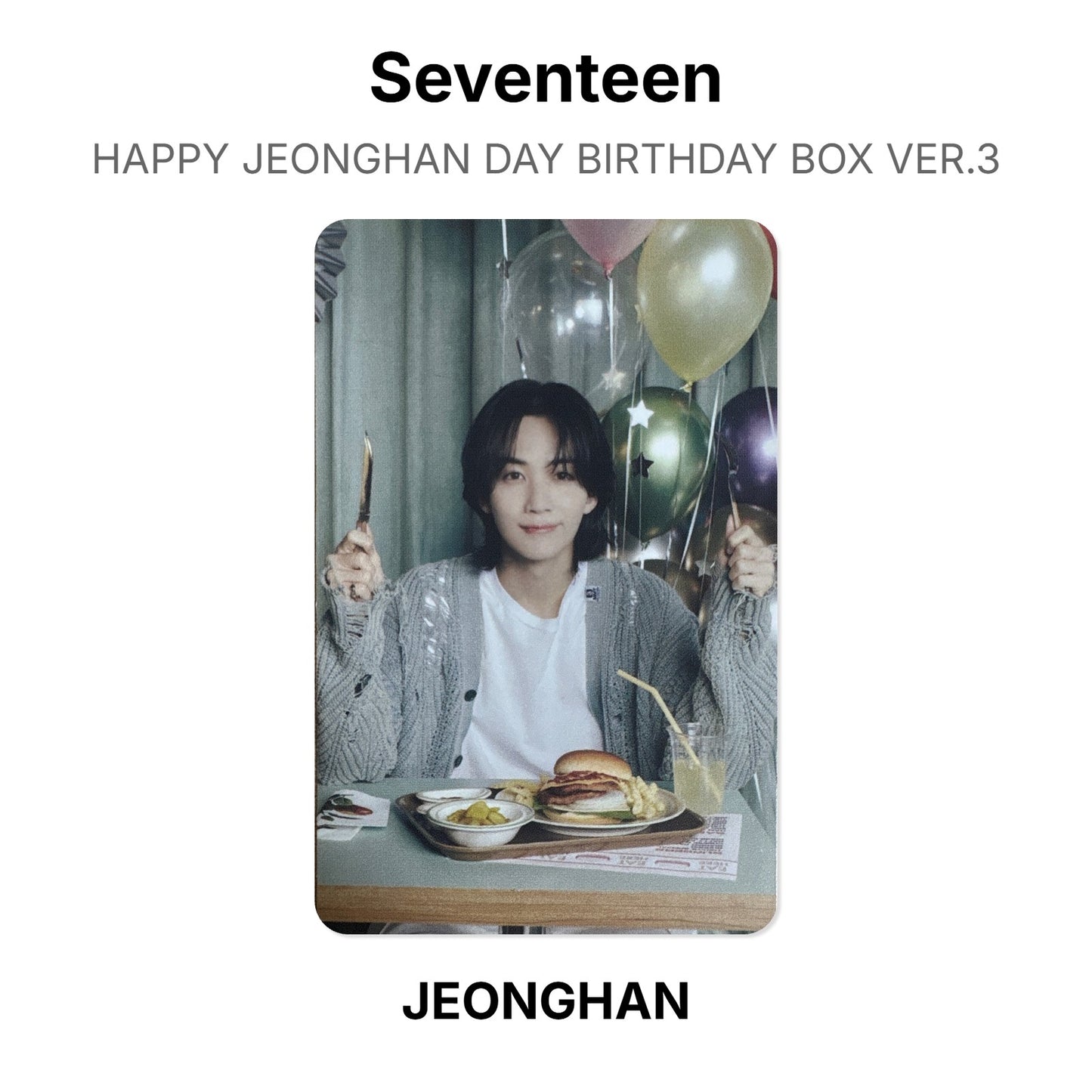 Seventeen HAPPY JEONGHAN DAY BIRTHDAY BOX VER.3 Official Photocard