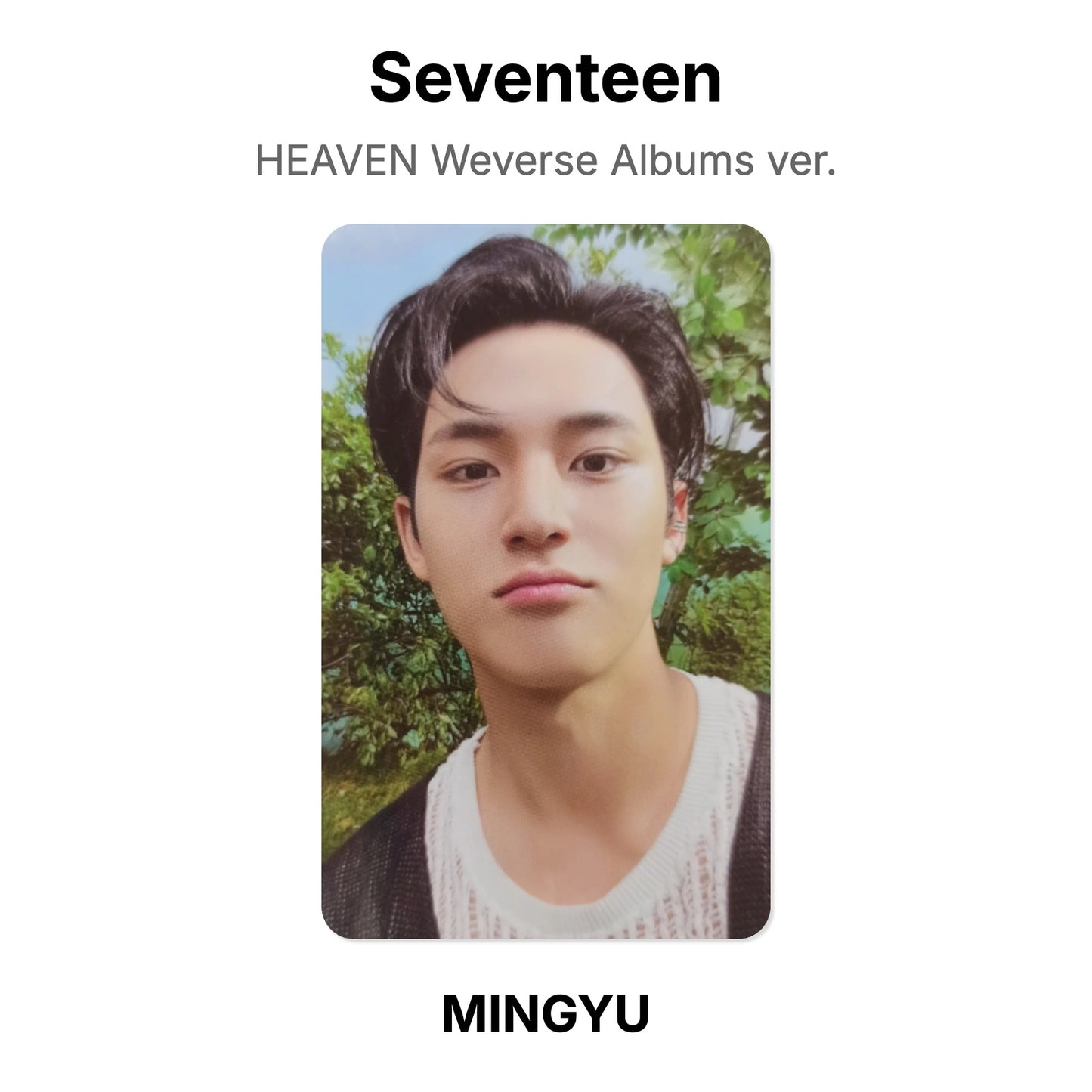 Seventeen HEAVEN Weverse Albums ver. photocard officielle