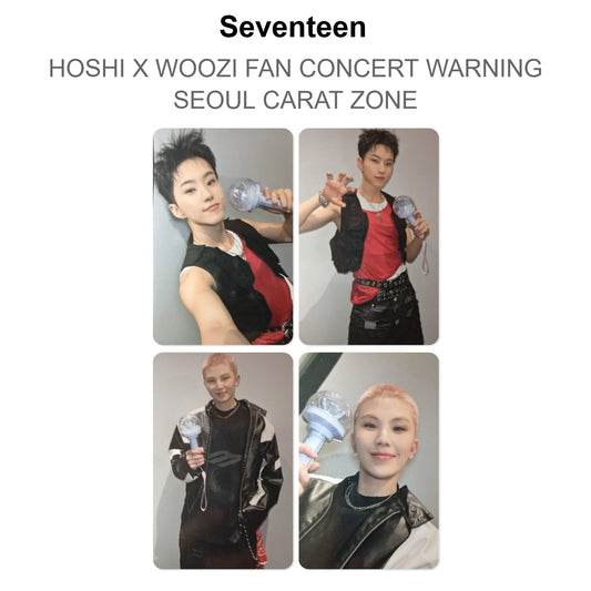 Seventeen HOSHI X WOOZI FAN CONCERT WARNING - SEOUL CARAT ZONE Official Photocard