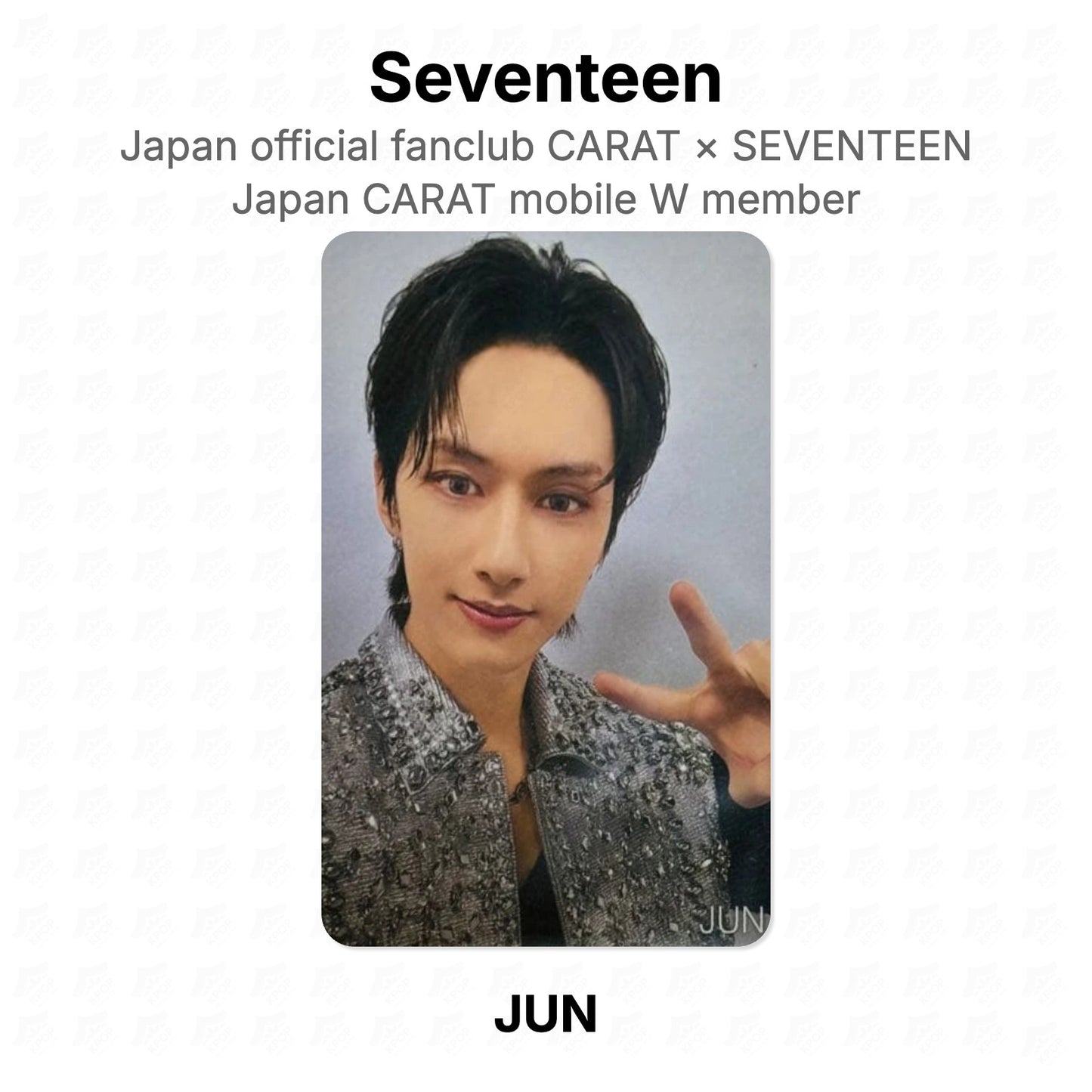 Seventeen Japan official fanclub CARAT × SEVENTEEN Japan CARAT mobile W member Official Photocard