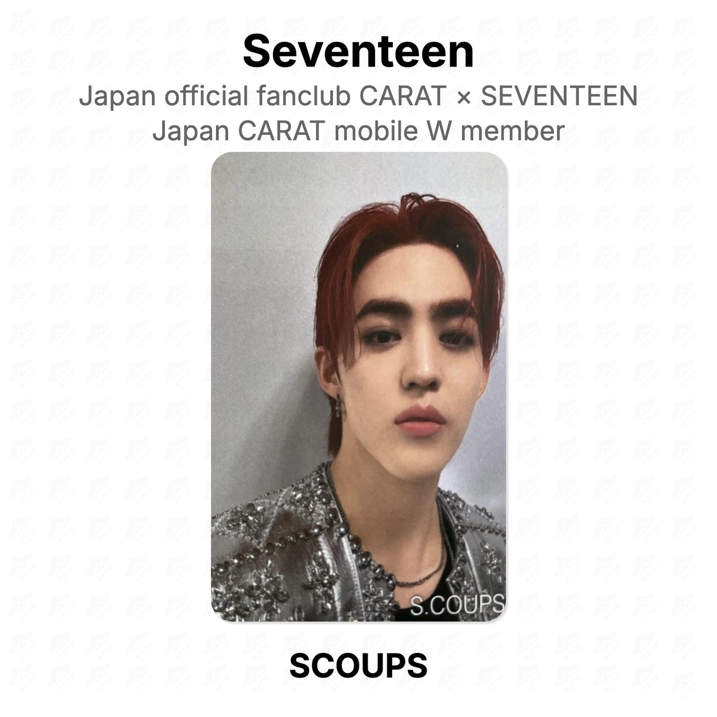 Seventeen Japan official fanclub CARAT × SEVENTEEN Japan CARAT mobile W member Official Photocard