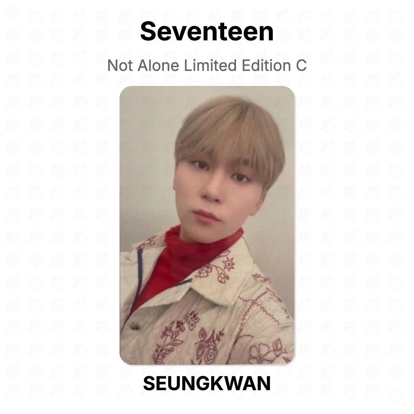 Seventeen Not Alone Limited Edition C Official Photocard