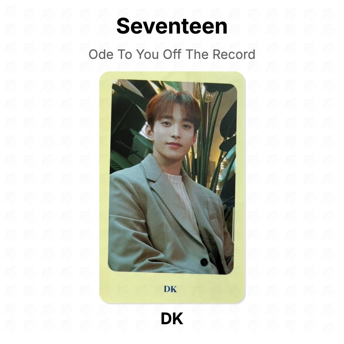 Seventeen Ode To You Off The Record Official Photocard