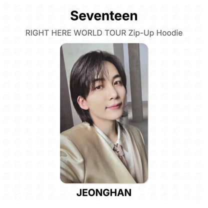 Seventeen RIGHT HERE WORLD TOUR Zip-Up Hoodie photocard officielle