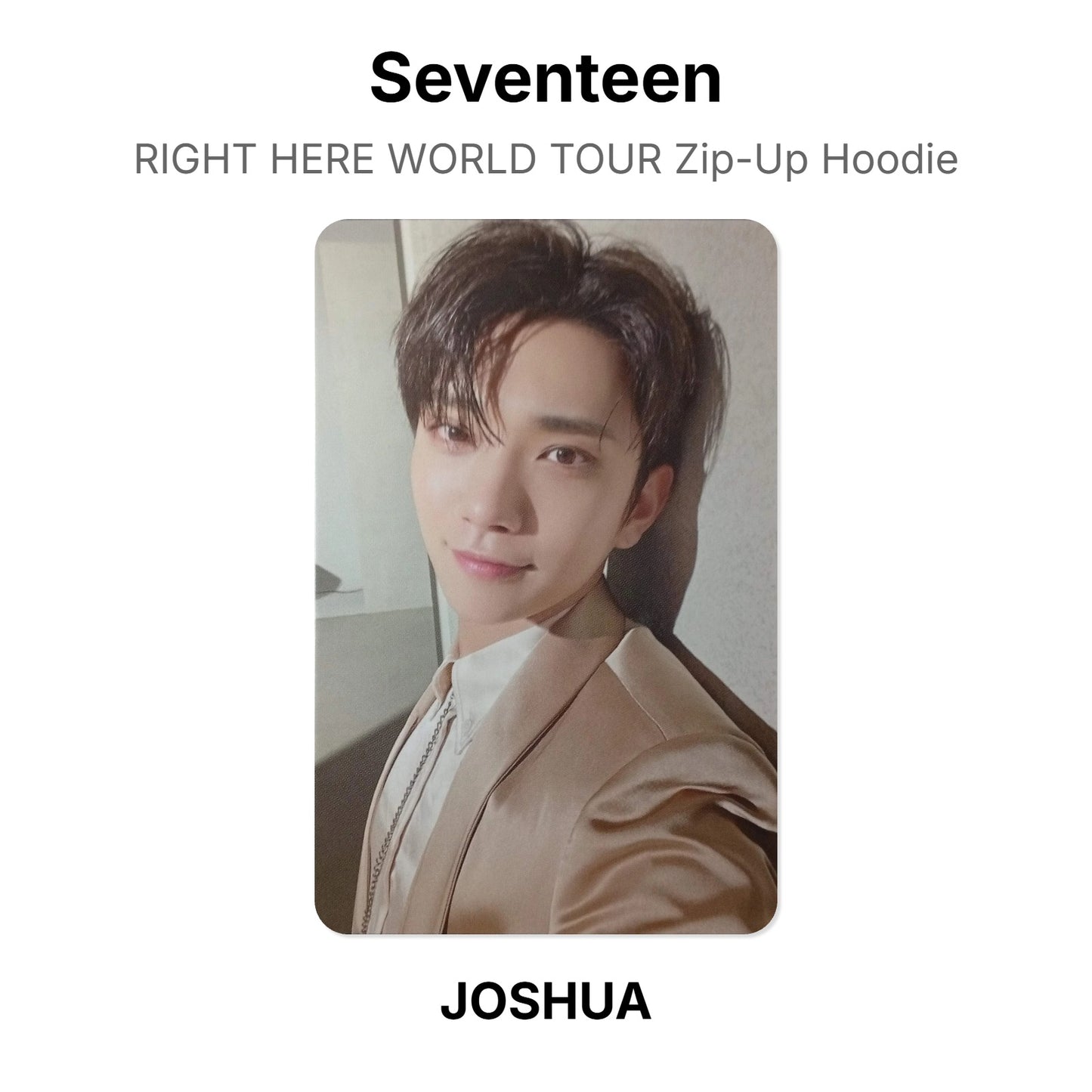 Seventeen RIGHT HERE WORLD TOUR Zip-Up Hoodie photocard officielle