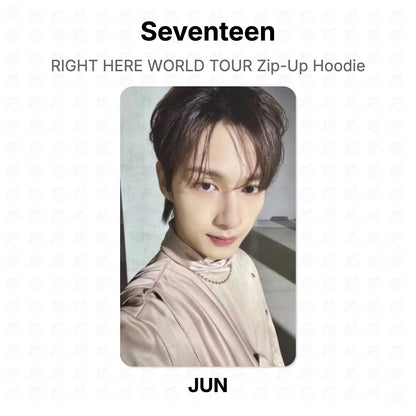 Seventeen RIGHT HERE WORLD TOUR Zip-Up Hoodie photocard officielle
