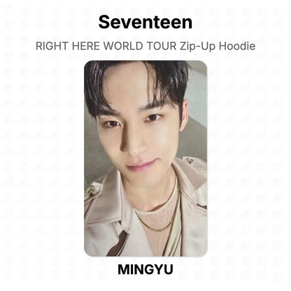 Seventeen RIGHT HERE WORLD TOUR Zip-Up Hoodie photocard officielle