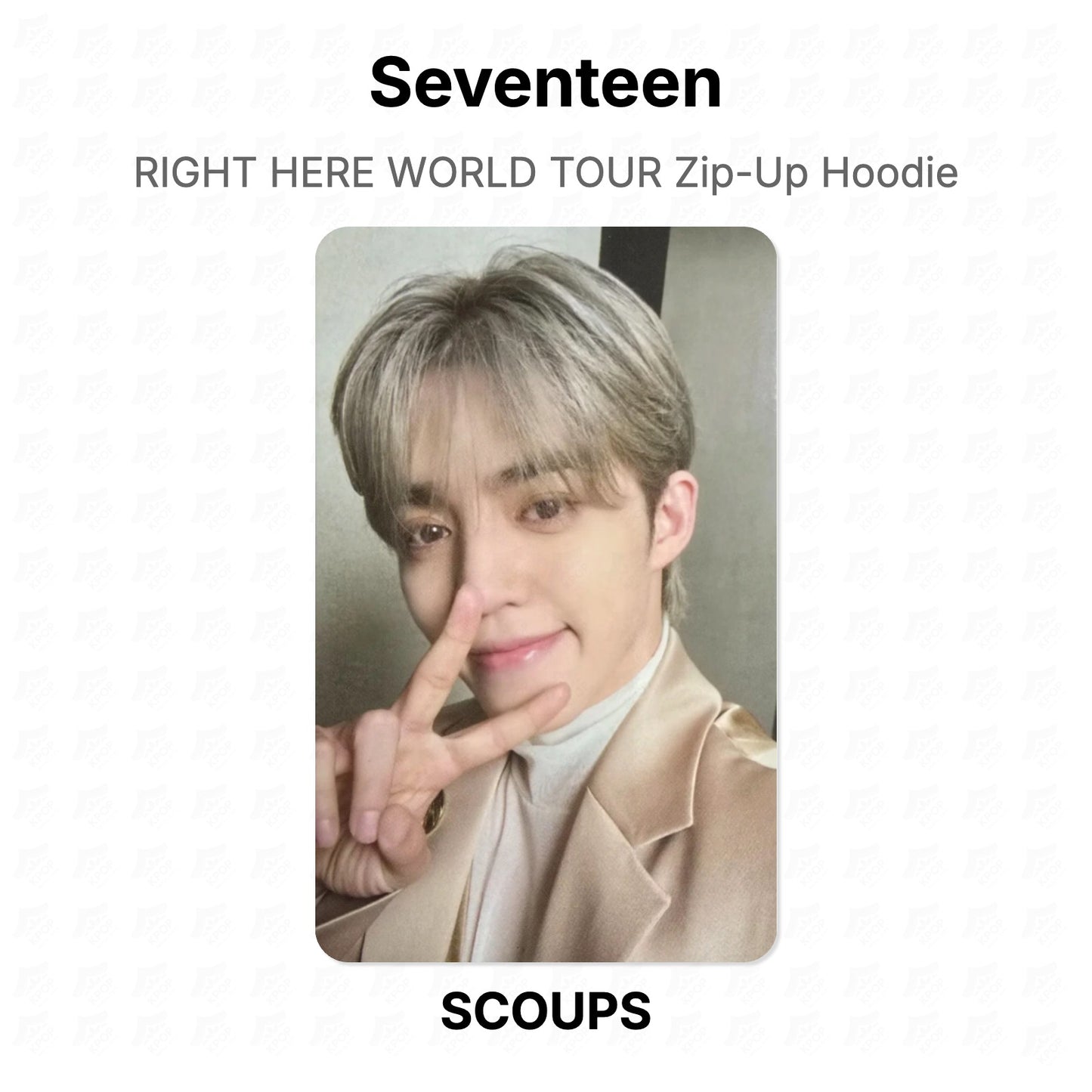 Seventeen RIGHT HERE WORLD TOUR Zip-Up Hoodie photocard officielle