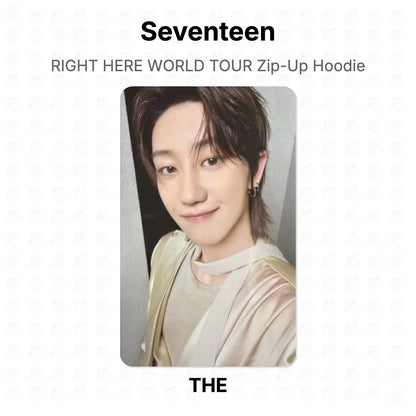 Seventeen RIGHT HERE WORLD TOUR Zip-Up Hoodie photocard officielle