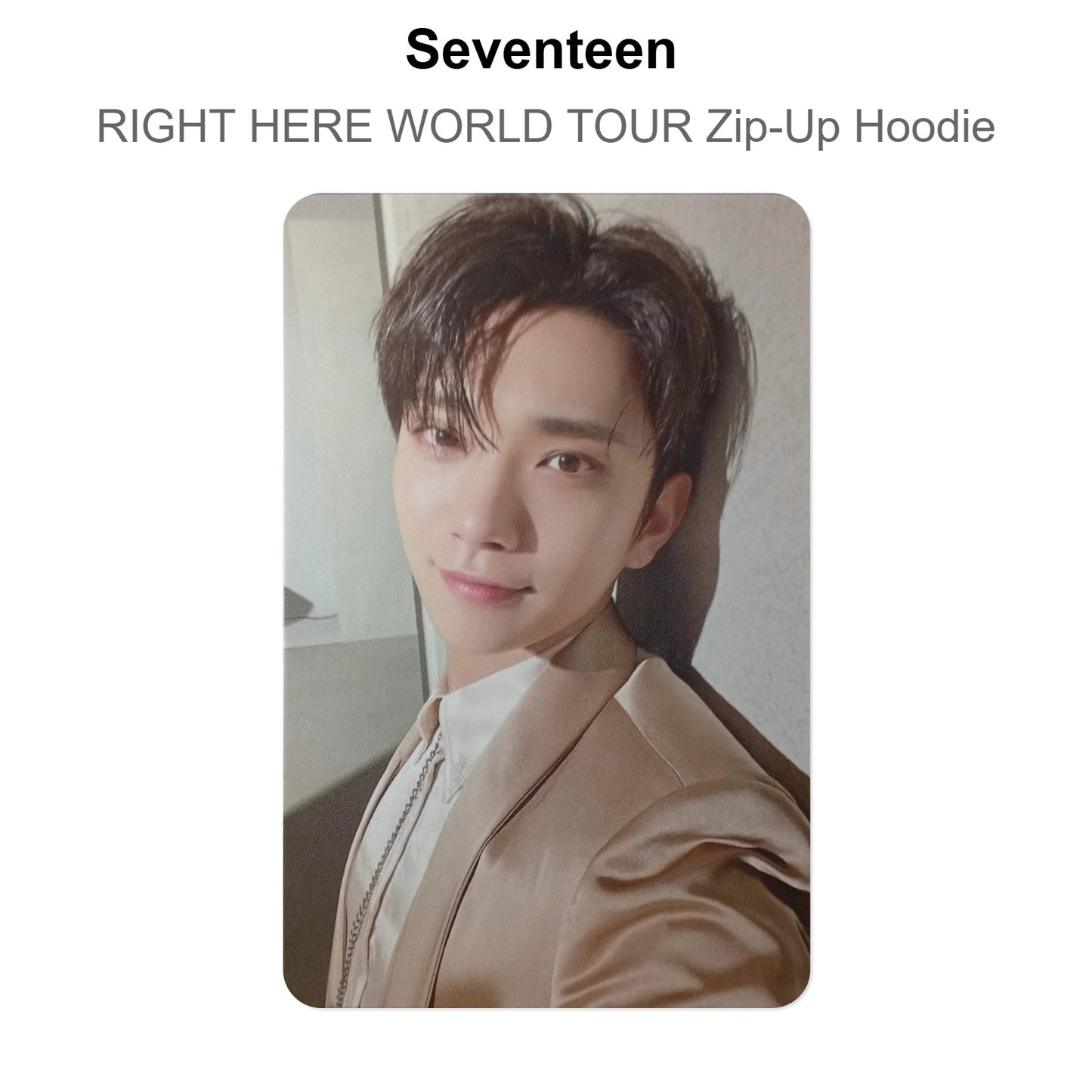 Seventeen RIGHT HERE WORLD TOUR Zip-Up Hoodie photocard officielle