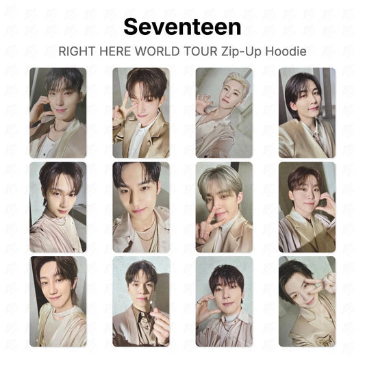 Seventeen RIGHT HERE WORLD TOUR Zip-Up Hoodie Official Photocard