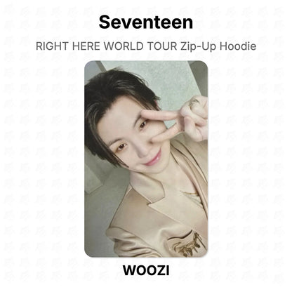 Seventeen RIGHT HERE WORLD TOUR Zip-Up Hoodie photocard officielle