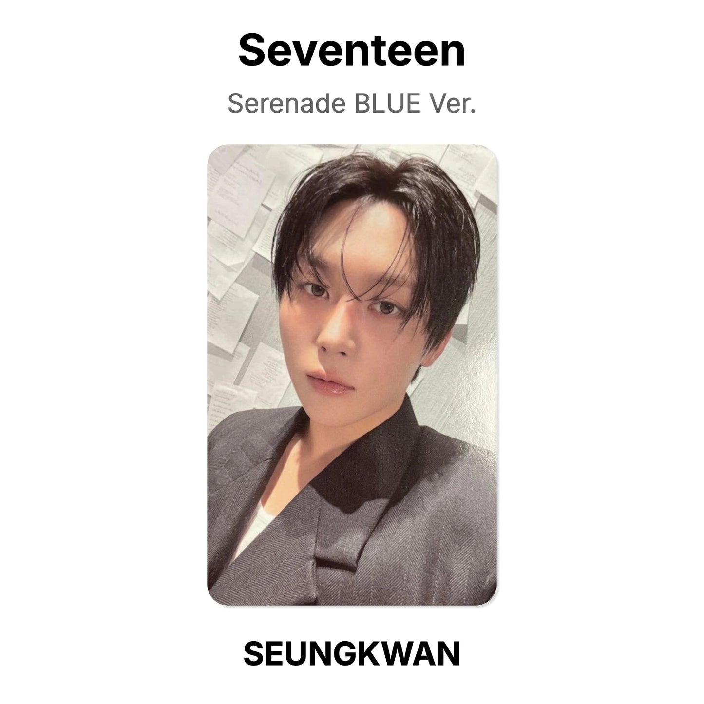 Seventeen Serenade BLUE Ver. Official Photocard