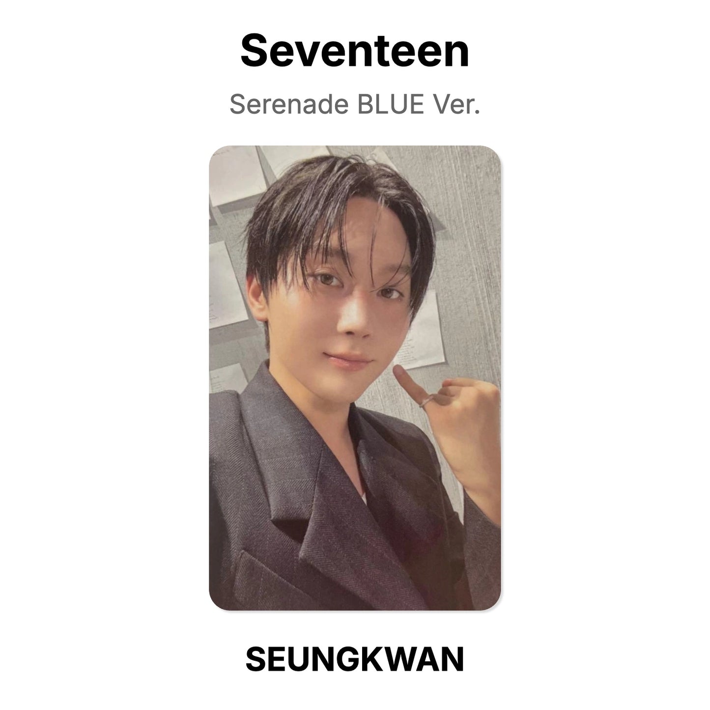 Seventeen Serenade BLUE Ver. Official Photocard