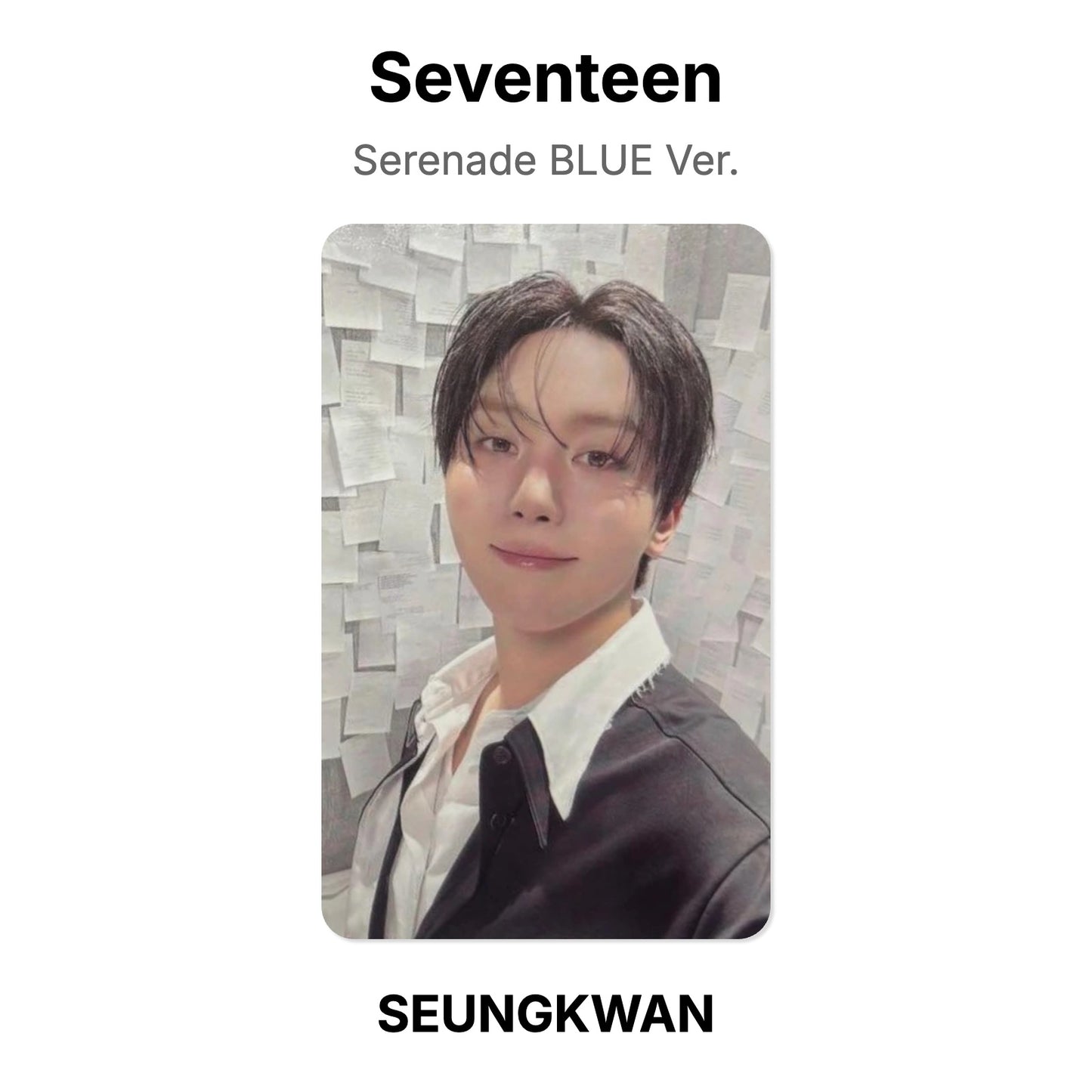 Seventeen Serenade BLUE Ver. Official Photocard
