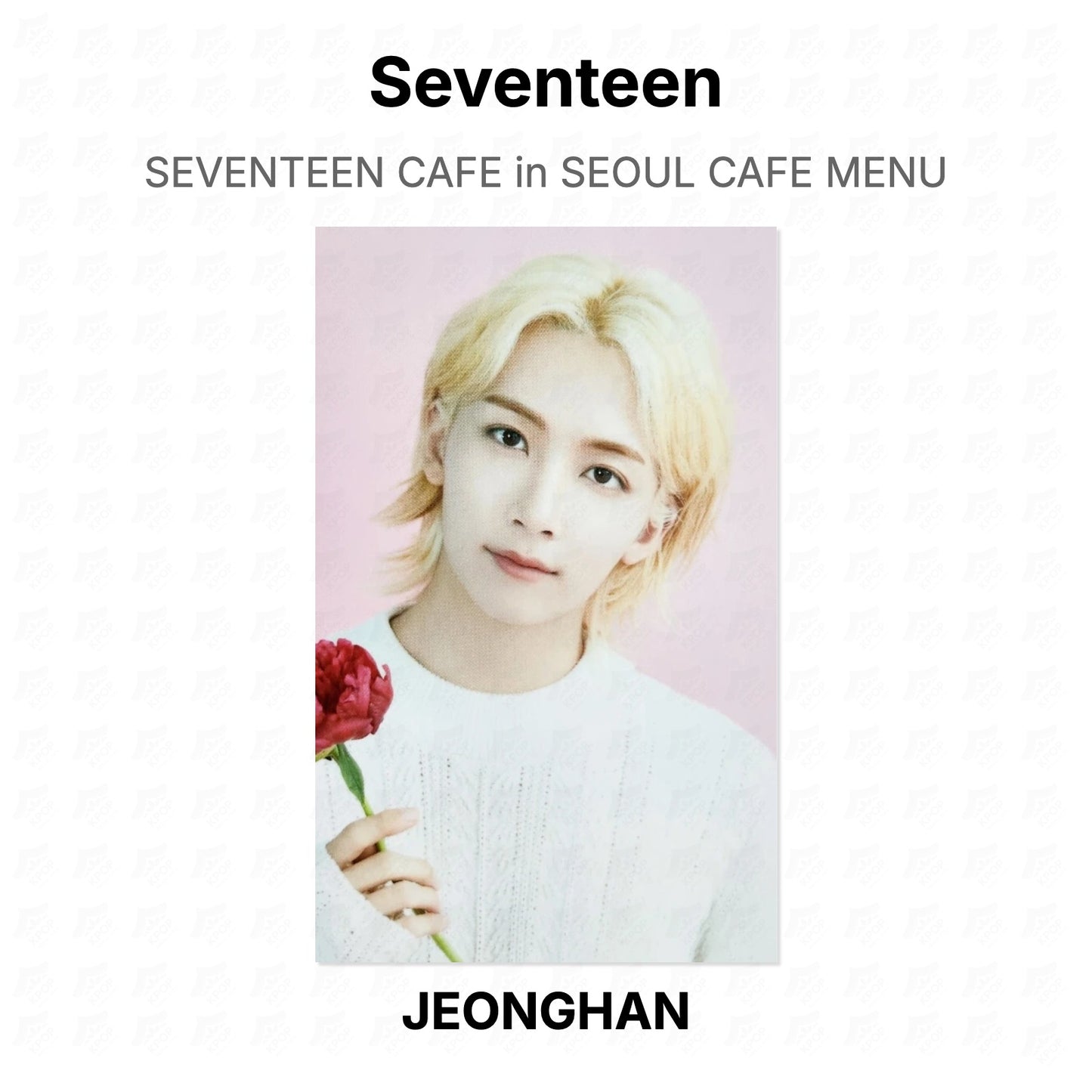 Seventeen CAFE in SEOUL CAFE MENU Official Photocard