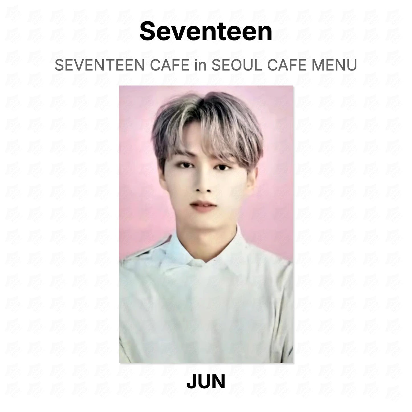 Seventeen CAFE in SEOUL CAFE MENU Official Photocard