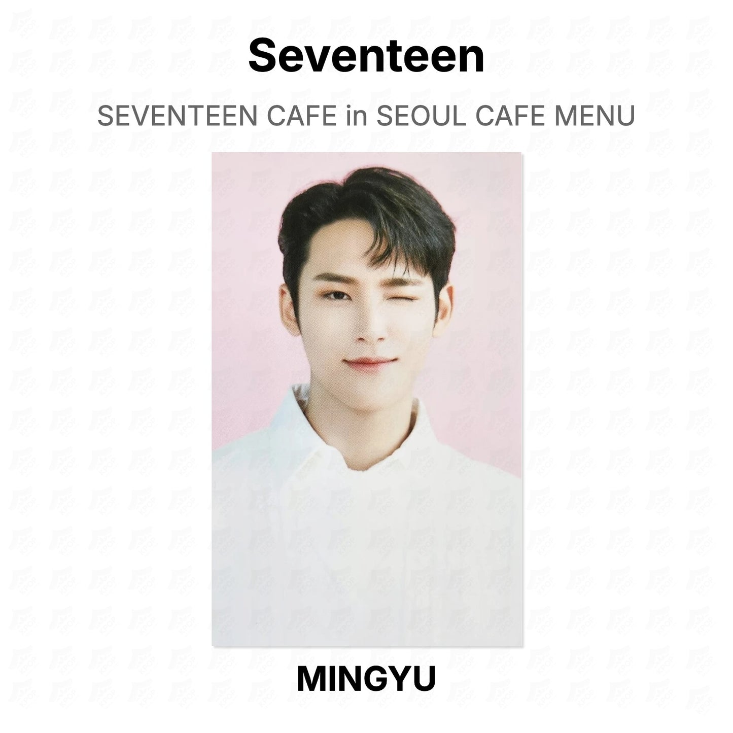 Seventeen CAFE in SEOUL CAFE MENU Official Photocard