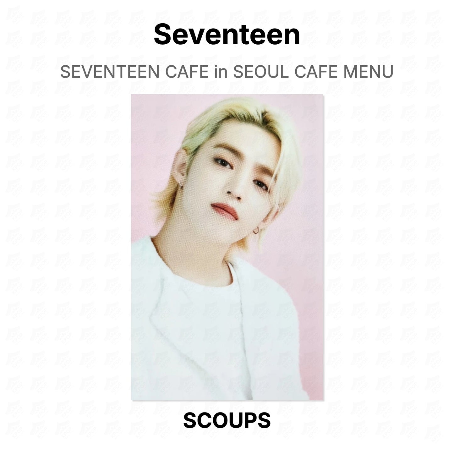 Seventeen CAFE in SEOUL CAFE MENU Official Photocard